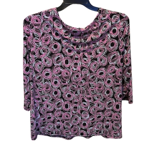 Studio 1940 Women’s Swirl Plus Size Blouse - Picture 2 of 4